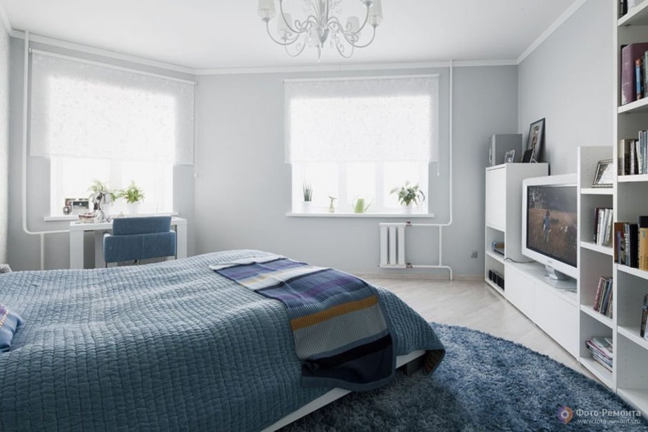 Квартира в серо голубых тонах