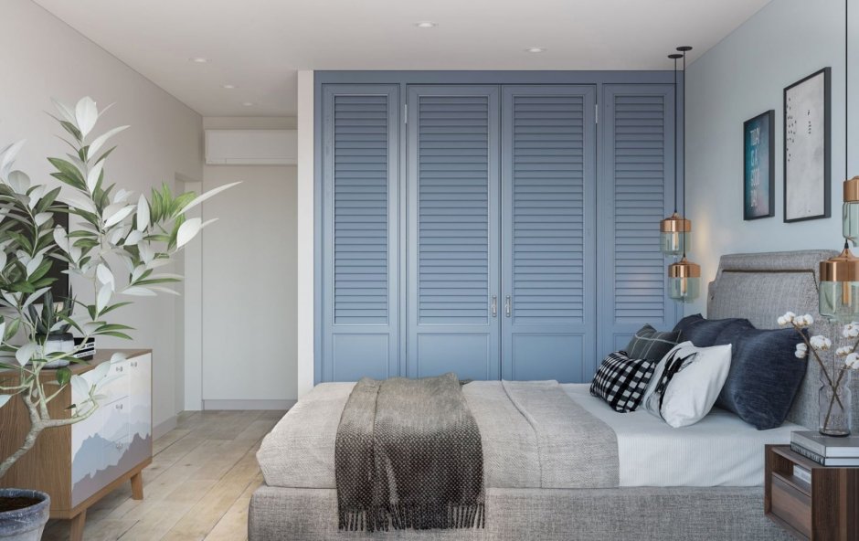 Шкаф с жалюзийными дверцами