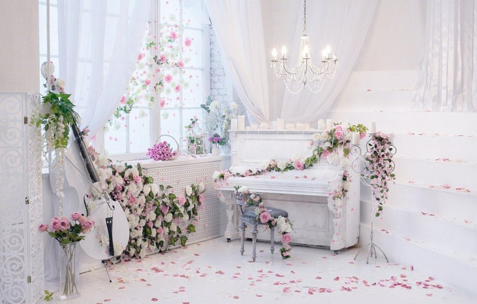 Весенние декорации в фотостудиях