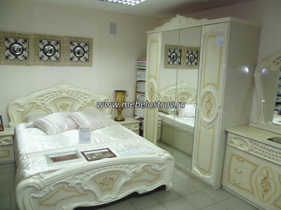 Кровать роза беж Интердизайн