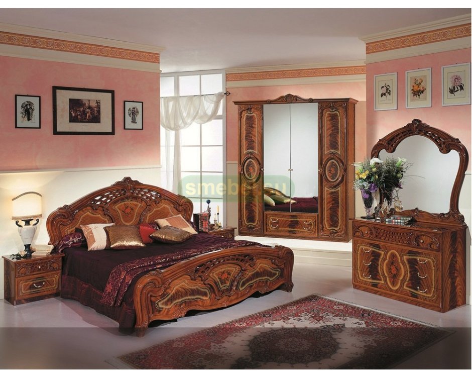 Спальня роза махонь Интердизайн