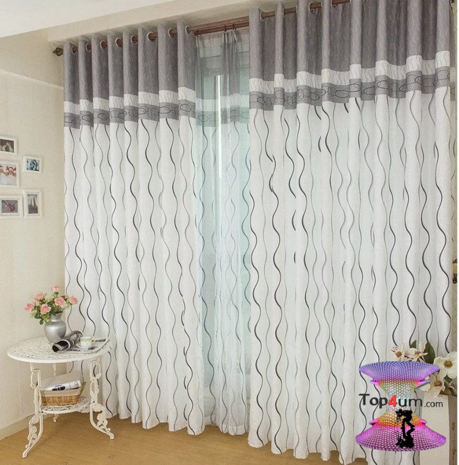 Тюль с вертикальными полосами