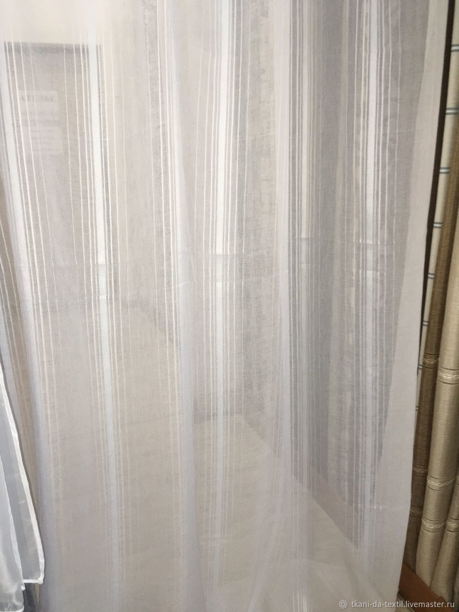 Тюль в полоску вертикальную