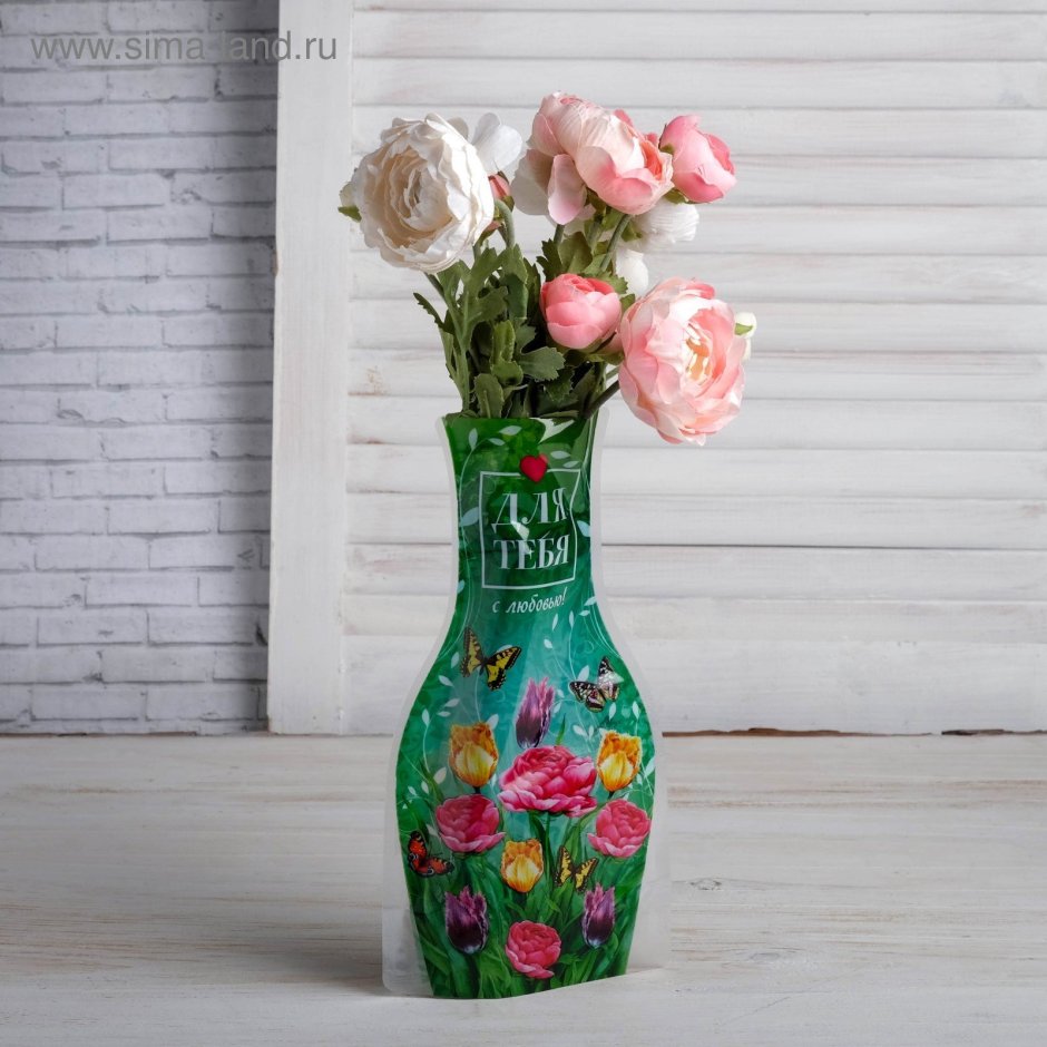Необычные вазы с цветами