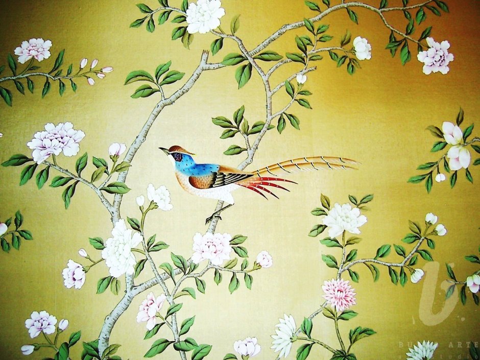 Шинуазри пионы