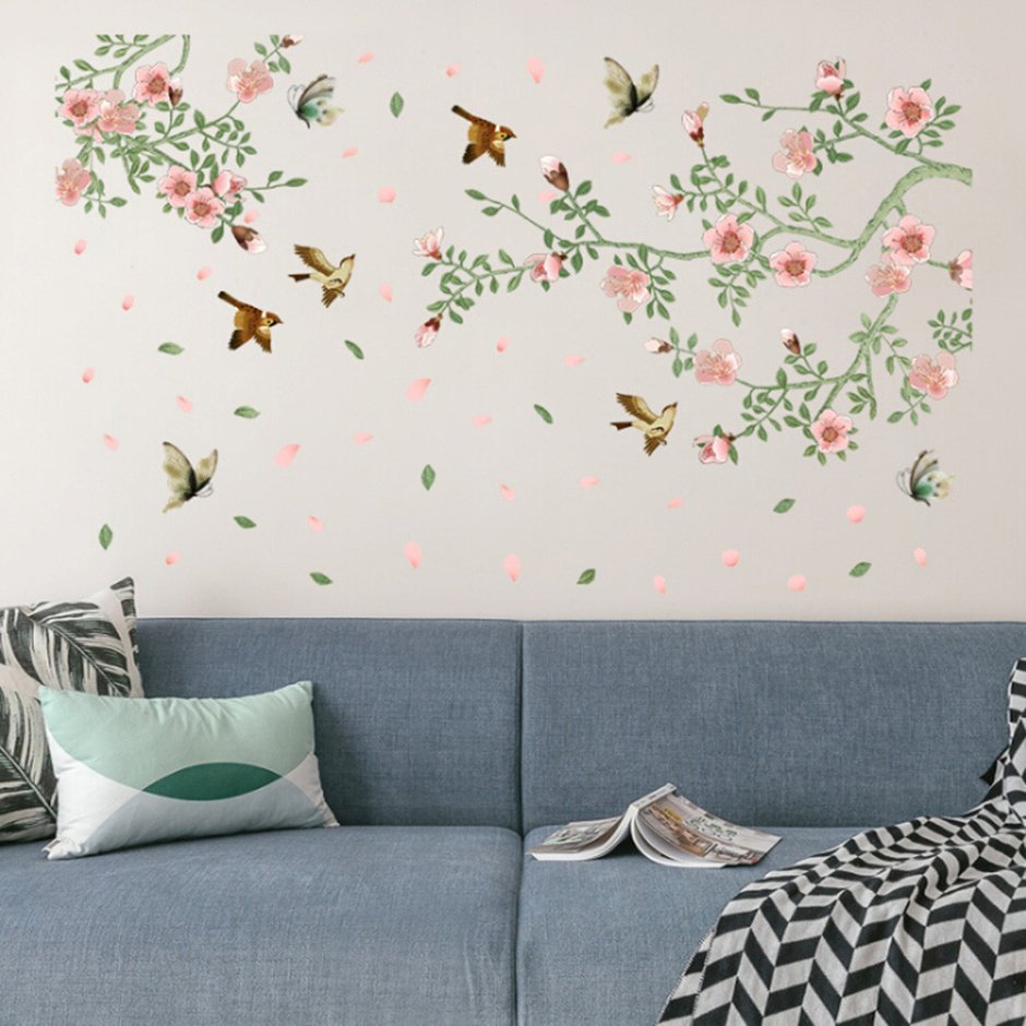 Декоративные наклейки на стену птицы