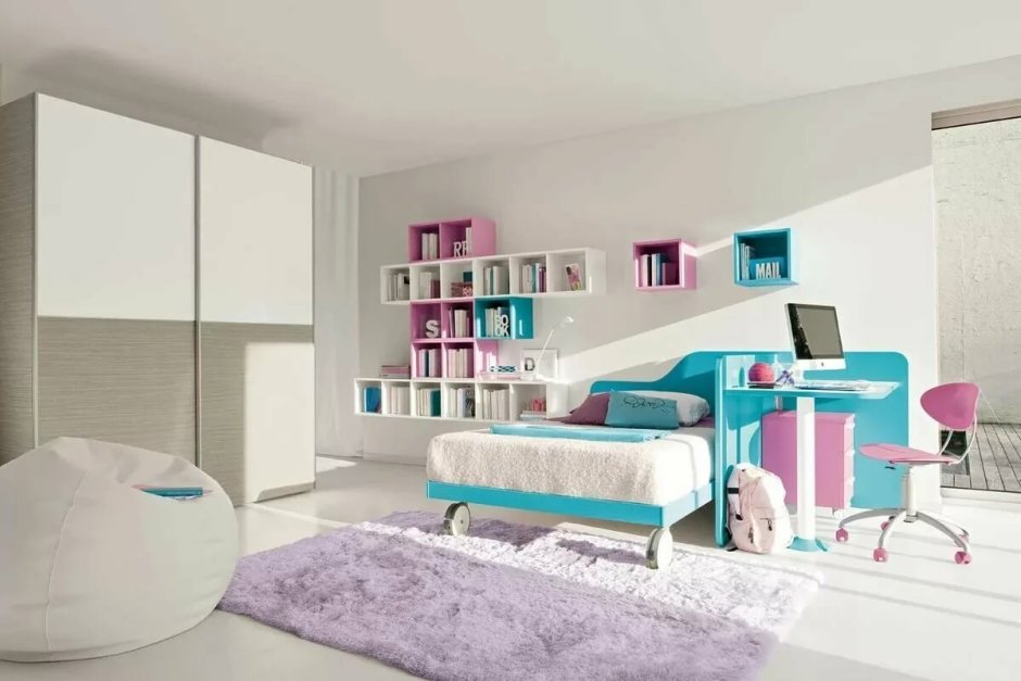 Комната для подростка девочки в современном стиле