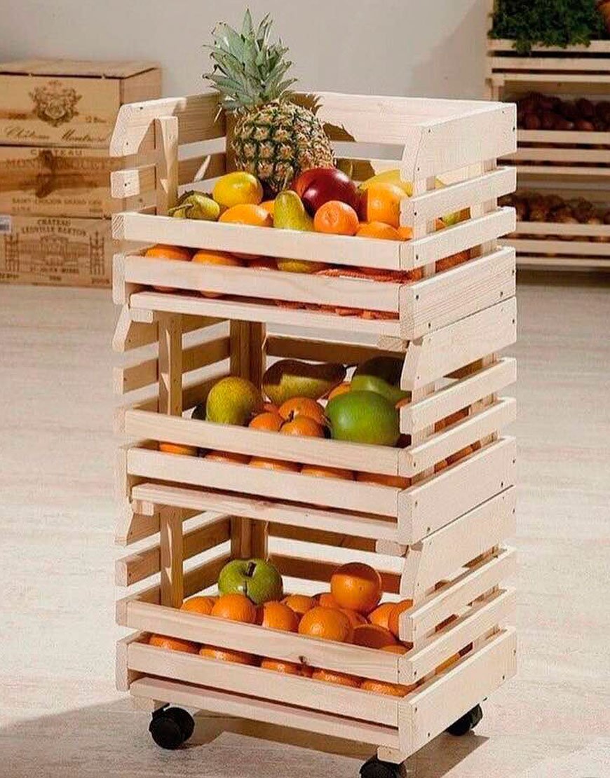 Полки для овощей и фруктов своими руками