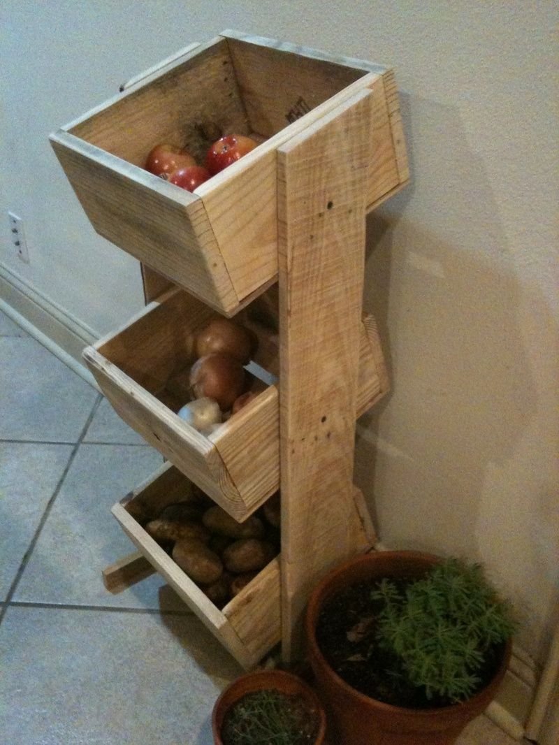 Ящики для хранения овощей из дерева