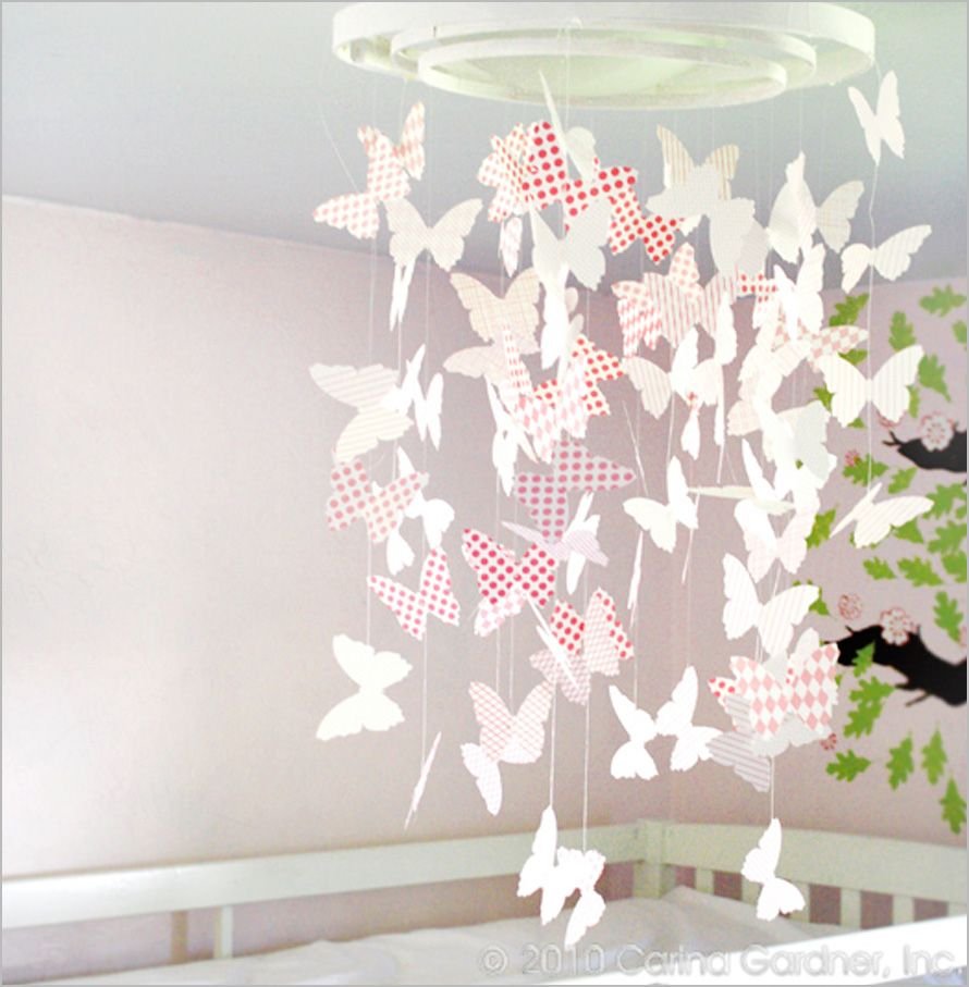 Декор помещения бабочки из бумаги