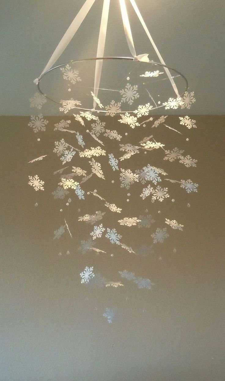 Подвесной декор на потолок на новый год
