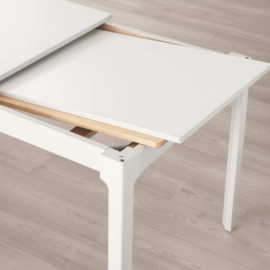 EKEDALEN ЭКЕДАЛЕН раздвижной стол, белый 80/120x70 см