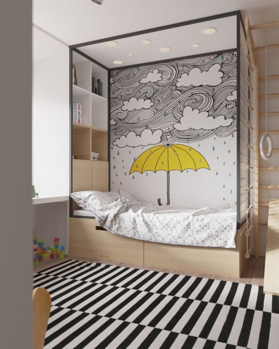 Маленькая комната без окна дизайн детской
