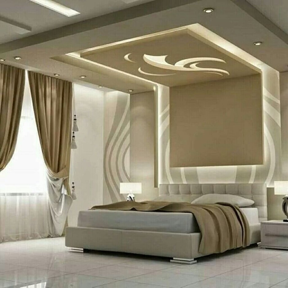 Красивые потолки для спальни