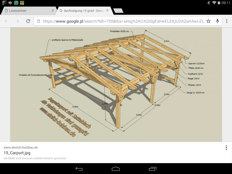 Схема навеса из дерева двухскатной крыши