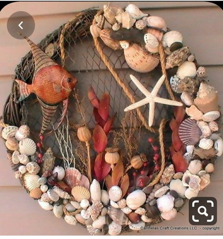 Декор из ракушек и морских камней