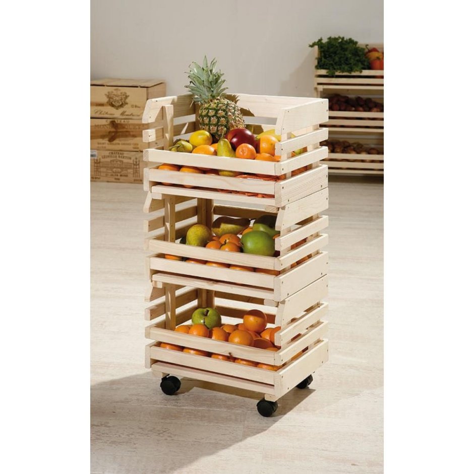 Ящик для овощей на колесиках