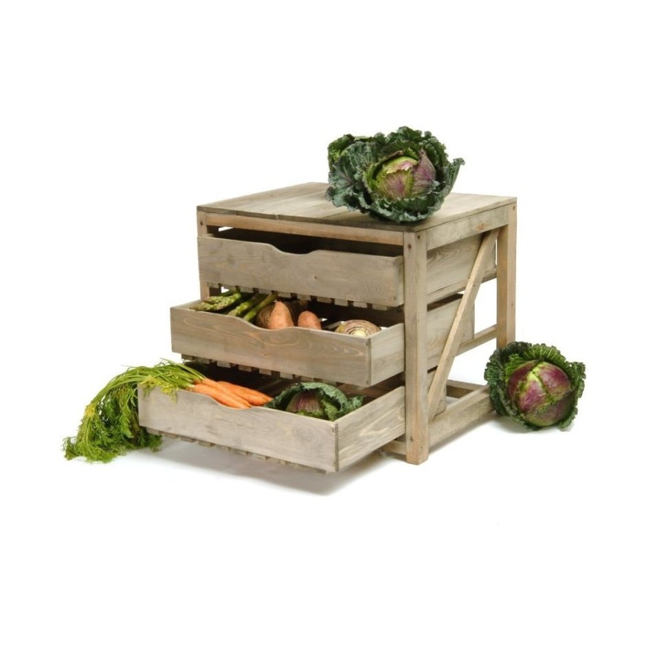 Стеллаж из ящиков для овощей