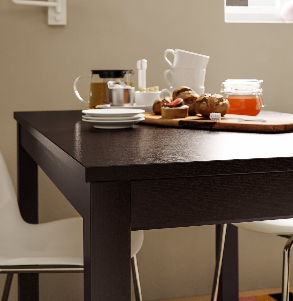 Ланеберг раздвижной стол,коричневый 130/190x80 см