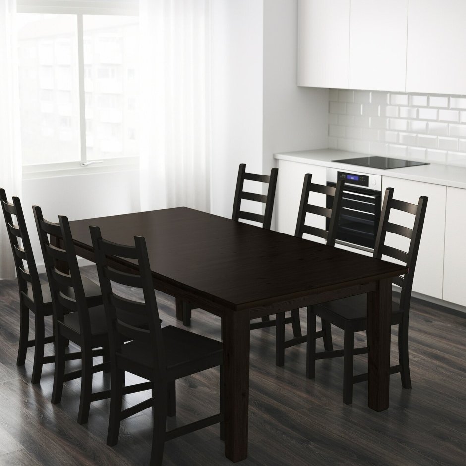 Раздвижной стол, коричнево-чёрный201/247/293x105 см