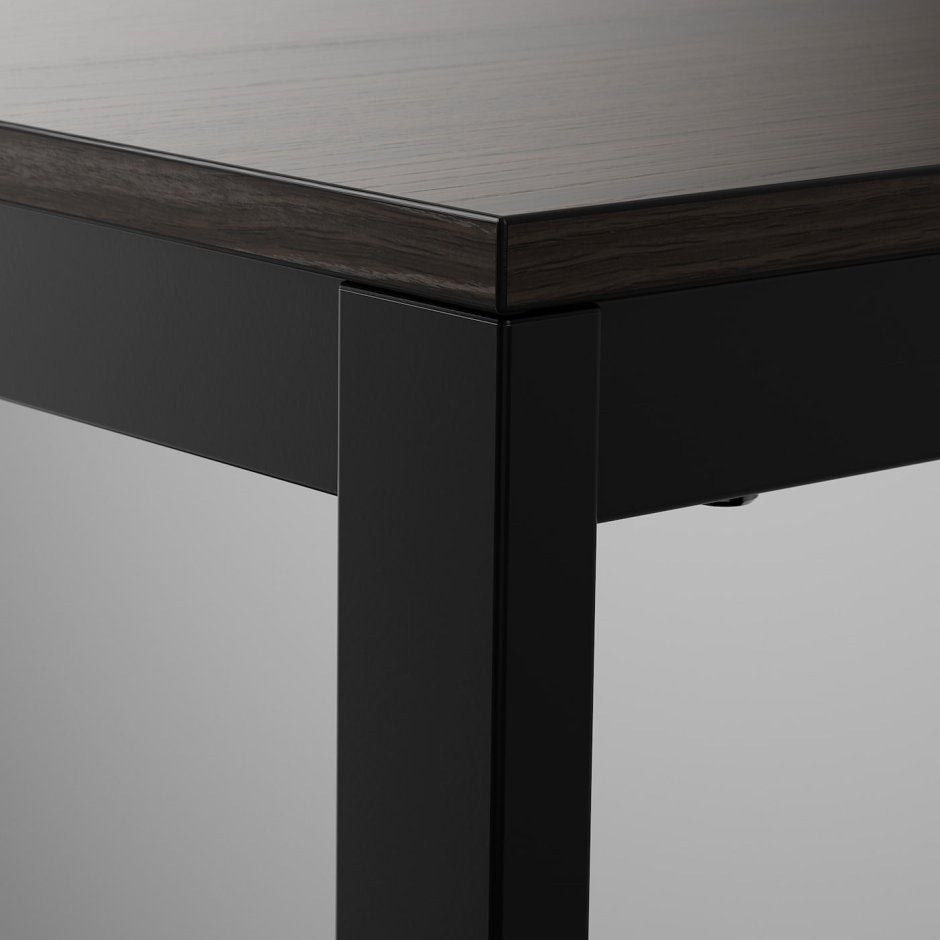 VANGSTA ВАНГСТА раздвижной стол, черный/темно-коричневый80/120x70