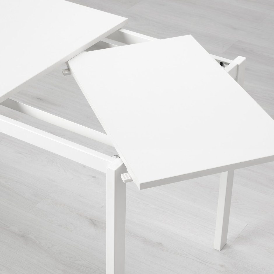 VANGSTA ВАНГСТА раздвижной стол белый 80/120x70 см