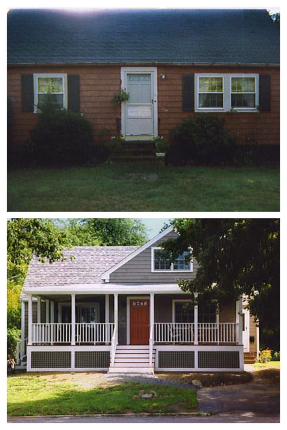 Дачный домик до и после