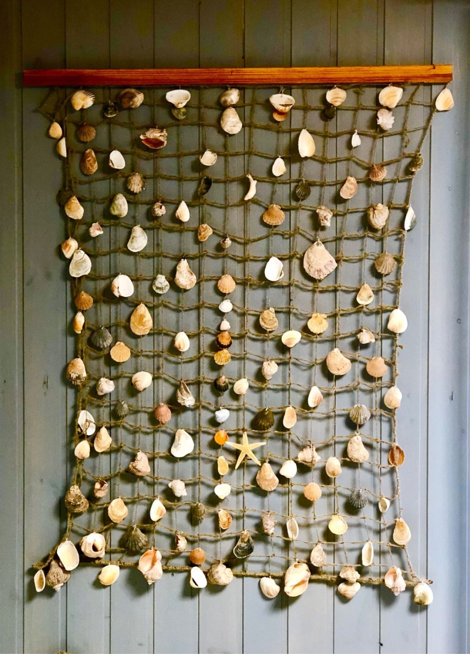 Декор из ракушек на стену
