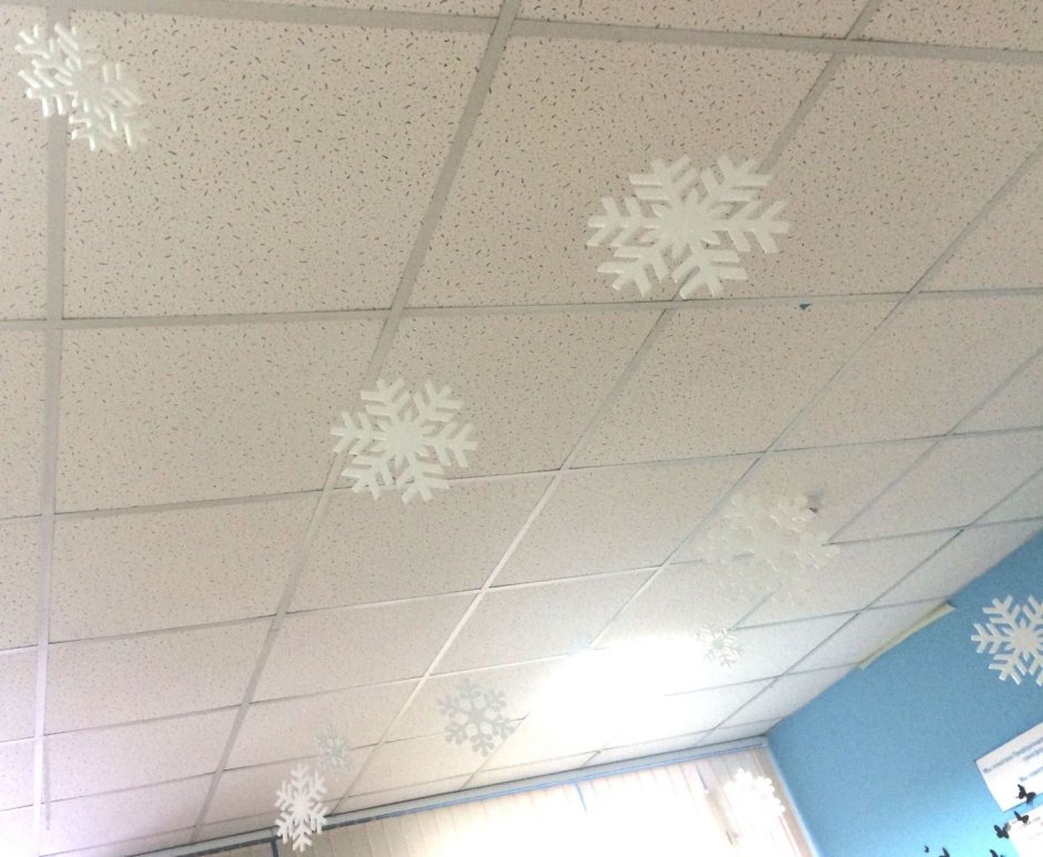 Снежинки на потолок