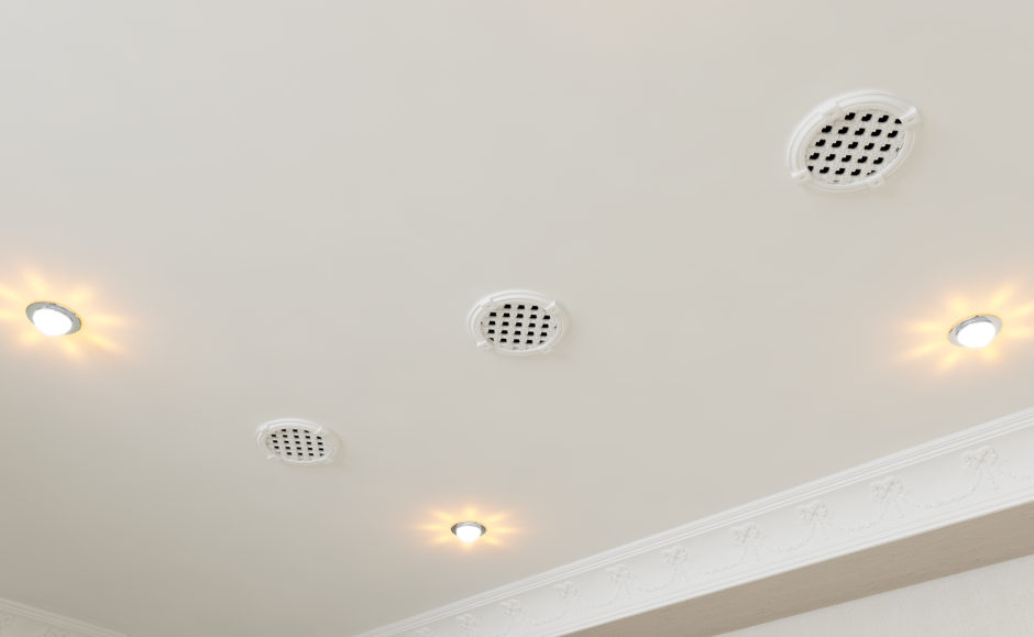 Вентиляционное отверстие в натяжном потолке 50 мм
