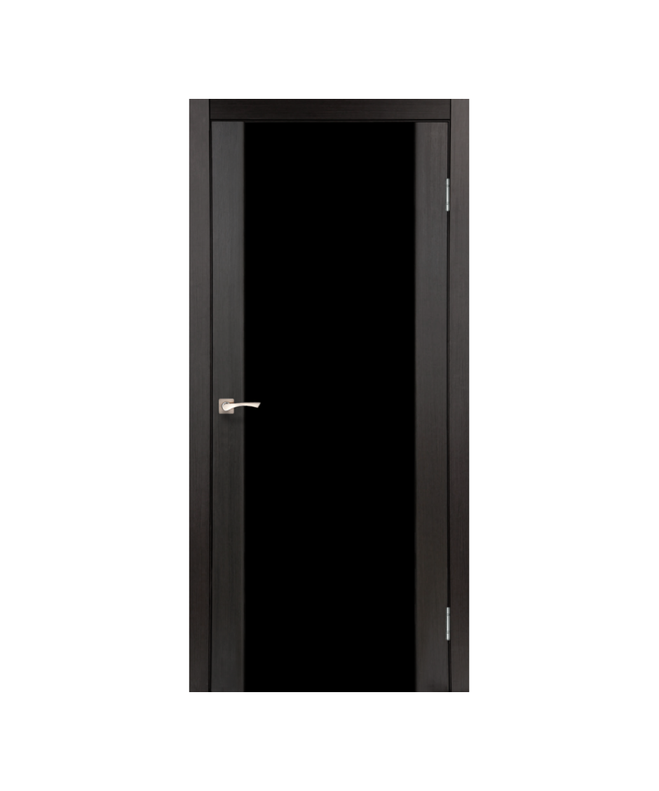 Дверь межкомнатная Турин 501.2 с чёрным стеклом