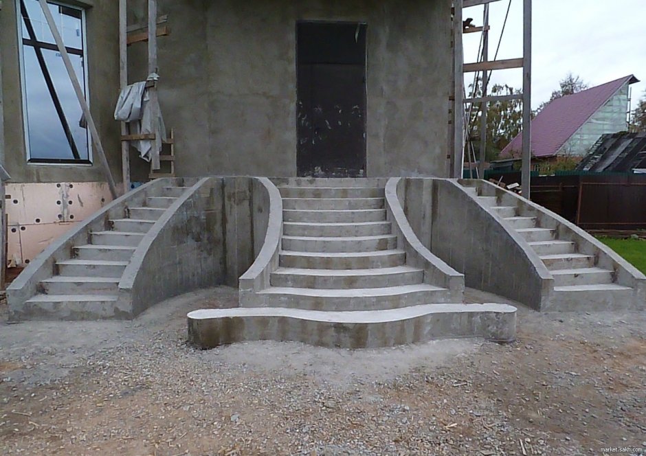 Уличные лестницы из бетона