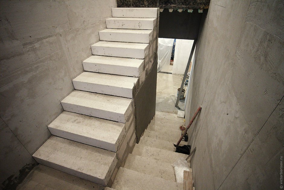 Лестница из пеноблоков Ytong