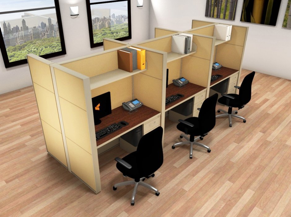 Столы с перегородками для офиса
