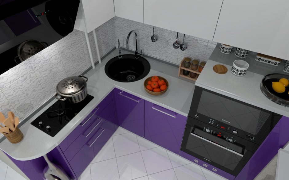 Кухонный гарнитур с варочной поверхностью