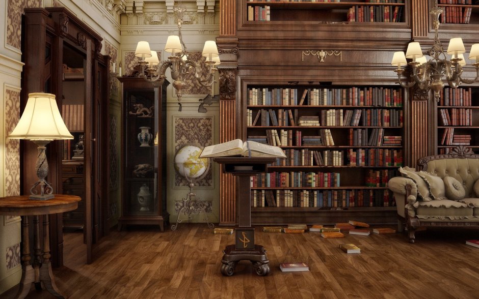 Викторианский стиль библиотека в Москве