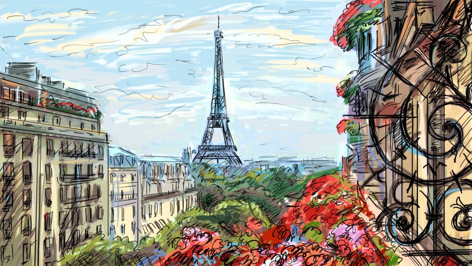 Картина Эйфелева башня Париж